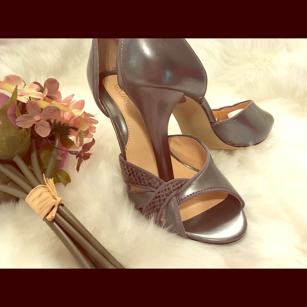 Gray Open Toe Heel